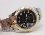 High Quality Replica Rolex Day Date 2-Tone Watch Black Face 